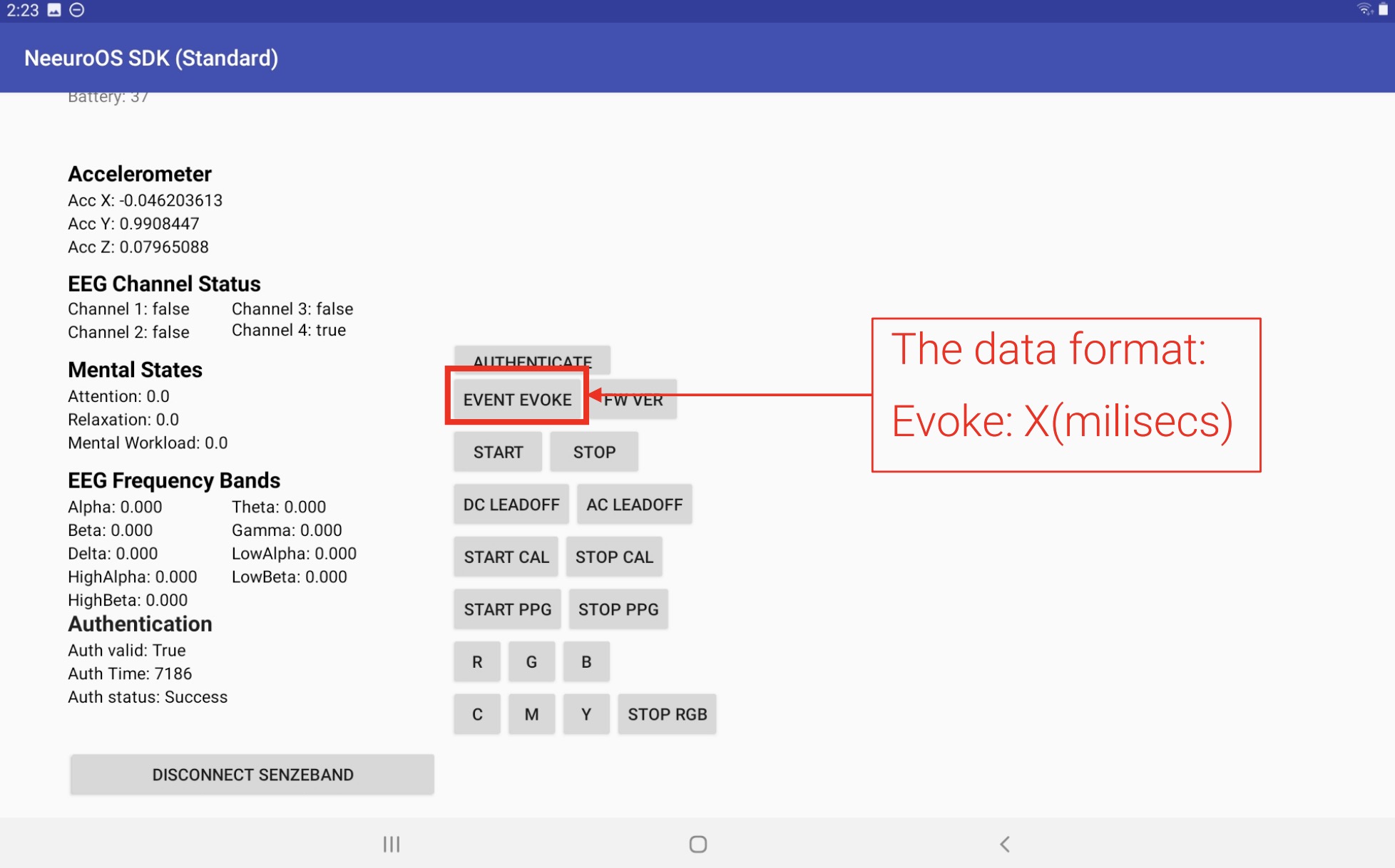 Image of how to EVENT EVOKE SenzeBand