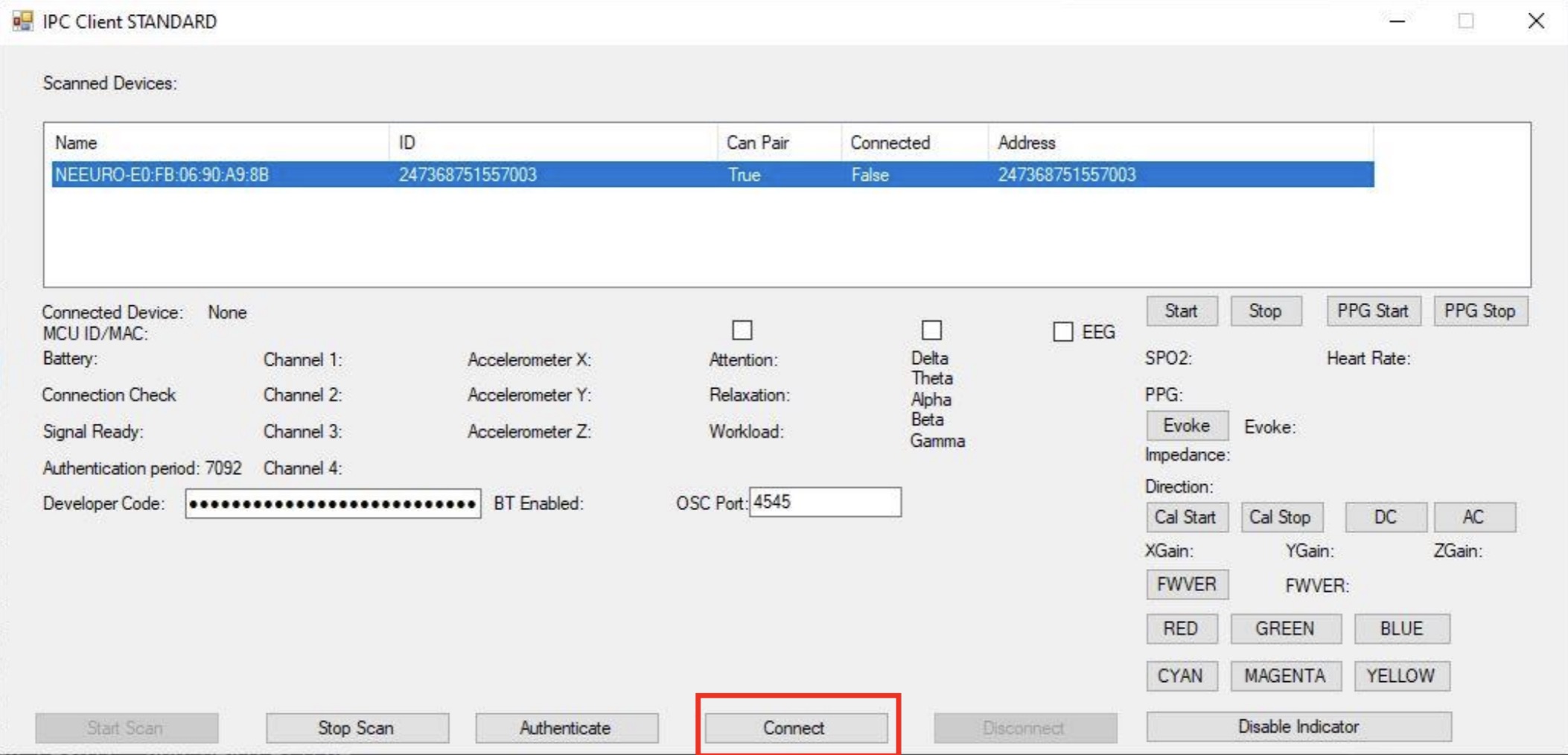 Image of how to Connect the SenzeBand