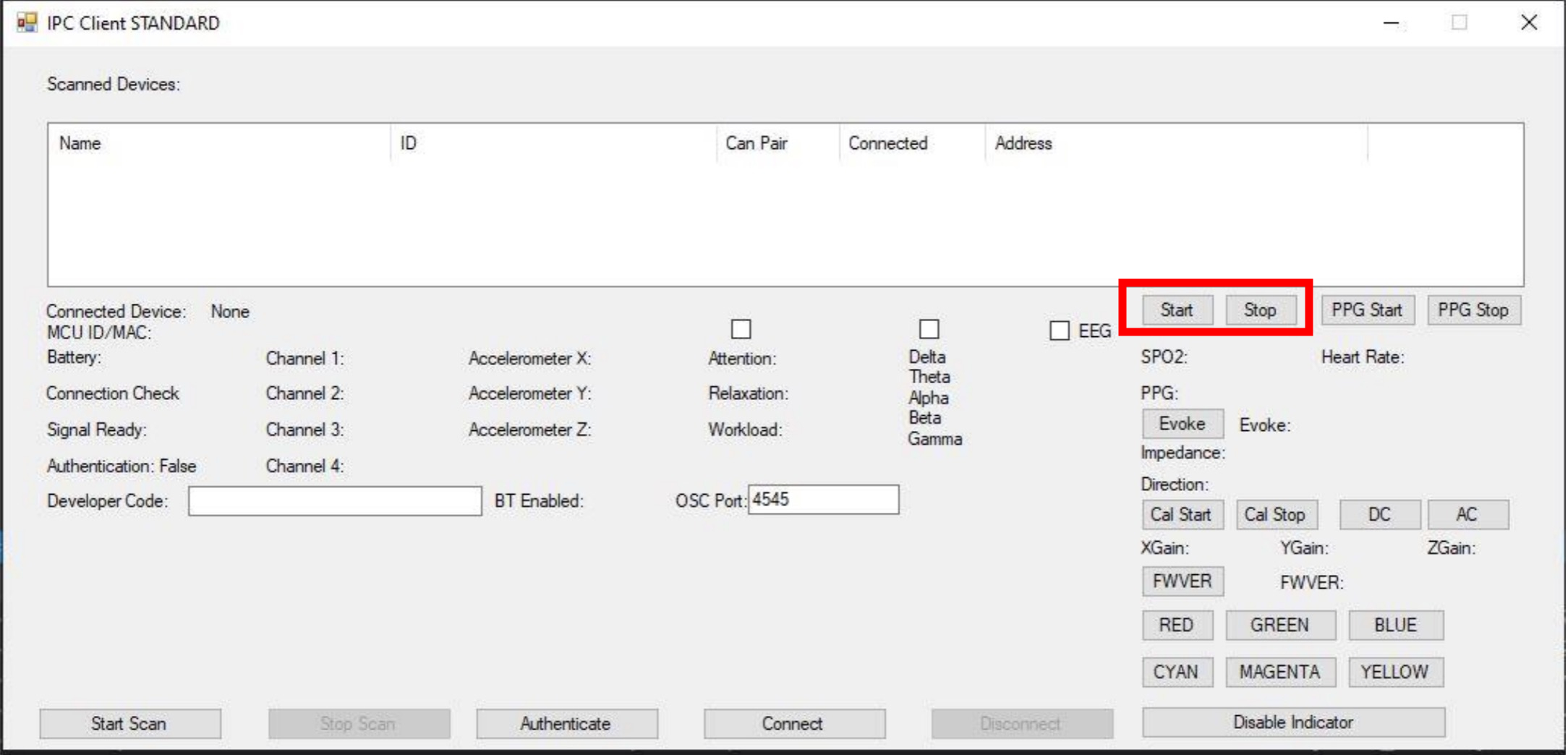 Image of main Windows SDK interface