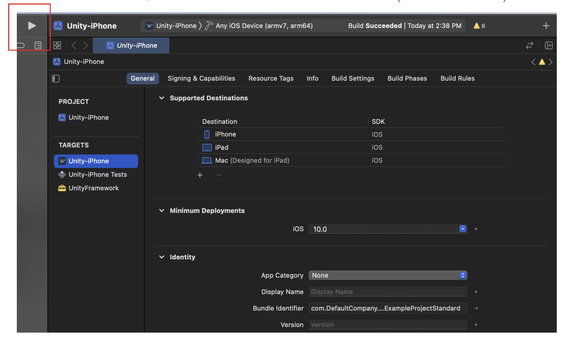 Image of how to run on Xcode