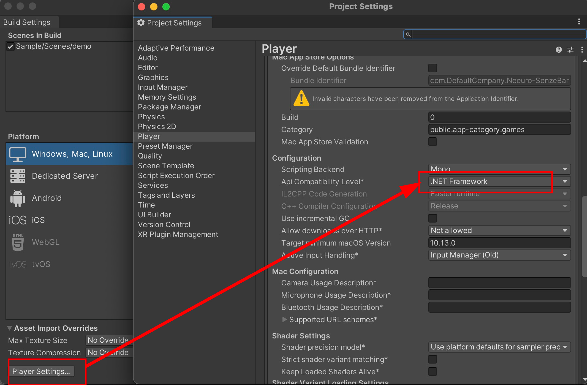 Image of Windows settings